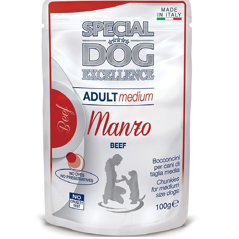 Влажный корм для собак Monge Spesial dog Exellence Medium говядина 100 г фото 