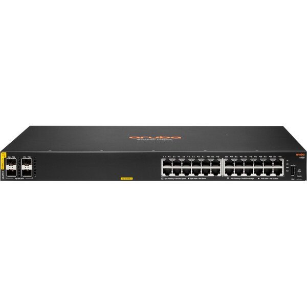 Коммутатор HP Aruba 6100 24xGE 4x1/10GE SFP Ports PoE Class 4 370W (JL677A)