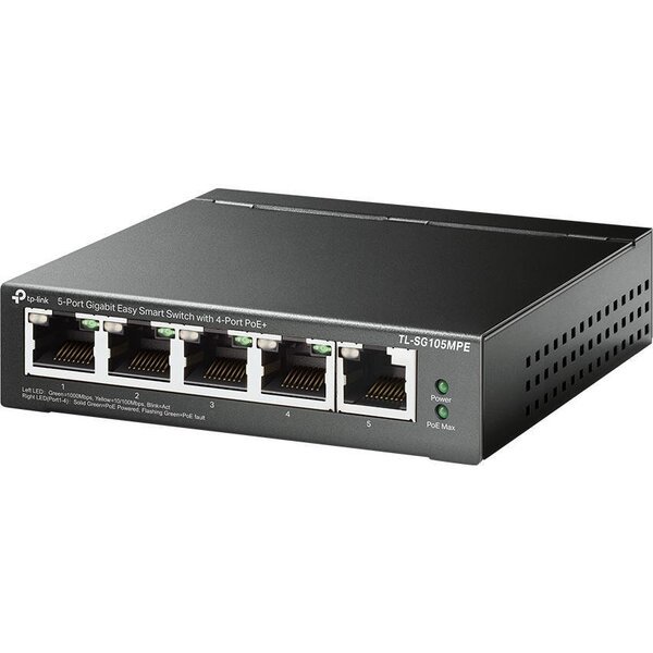 

Коммутатор TP-LINK TL-SG105MPE 5xGE/4xPoE+ 120W EasySmart (TL-SG105MPE)