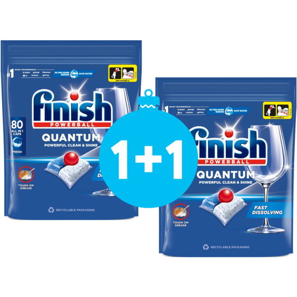 

Таблетки для посудомоечных машин Finish Quantum All in 1 80шт