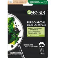 Маска тканинна Garnier Skin Naturals Очисне Вугілля+Чорні водорості 28г