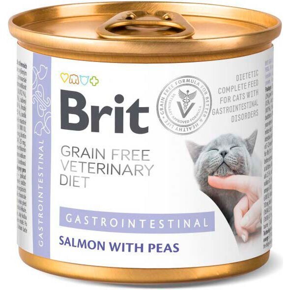 Вологий корм Brit GF Veterinary Diet Cat Cans Gastrointestinal 200 г фото 