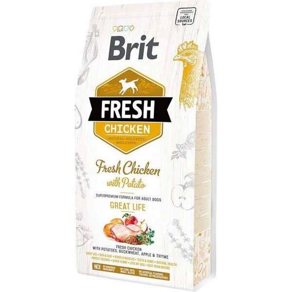 

Сухой корм Brit Fresh Great Life для собак с курицей и картофелем 2.5 кг