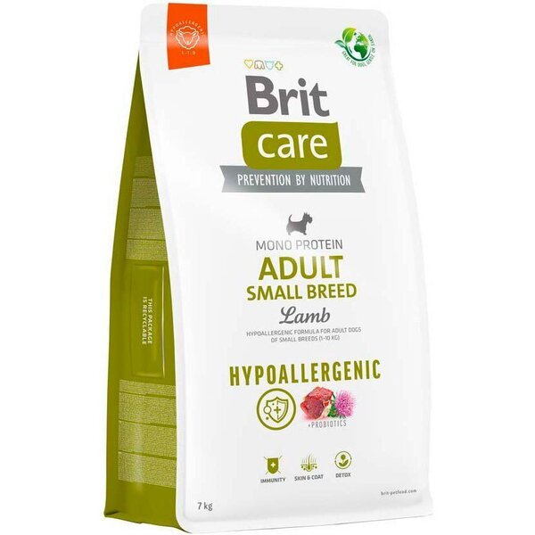 

Сухой корм Brit Care Hypoallergenic для взрослых собак мелких пород ягненок 7кг