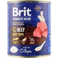 Влажный корм лдя собак Brit Premium by Nature говядина с патрохами 800 г