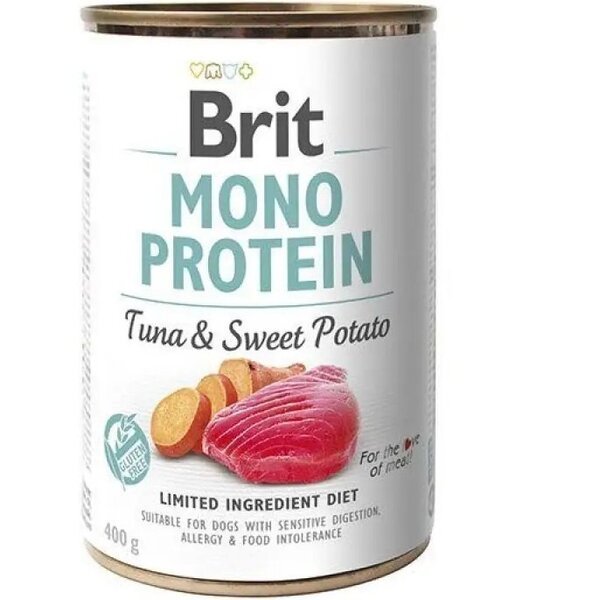 Корм для собак Brit Mono Protein с тунцом и бататом 400 г