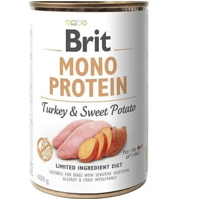 Корм для собак Brit Mono Protein с индейкой и бататом 400 г фото 