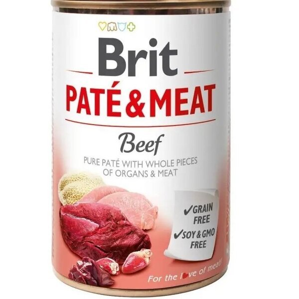 

Корм для собак Brit Paté & Meat со вкусом говядины и индейки 400 г