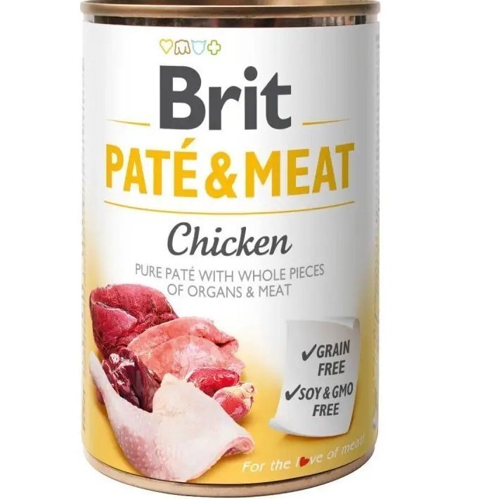 Корм для собак Brit Paté & Meat со вкусом курицы 400 г фото 1