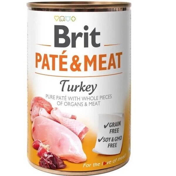 

Корм для собак Brit Paté & Meat со вкусом индейки и курицы 400 г