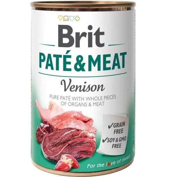 

Корм для собак Brit Paté & Meat со вкусом оленины и курицы 400 г