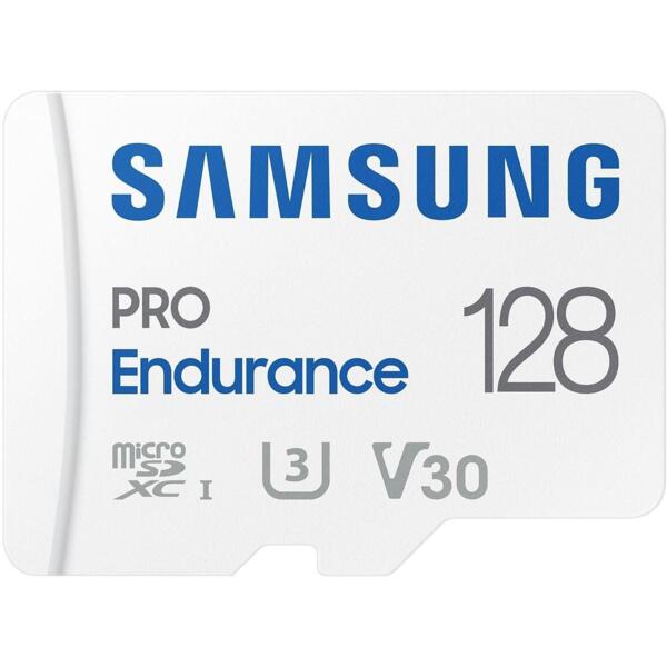 

Карта памяти Samsung PRO Endurance microSDXC 128GB C10 UHS-I U3 V10 R100MB/s W40MB-s + SD адаптер (MB-MJ128KA/EU)