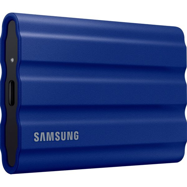 Акція на Портативный SSD Samsung 2TB USB 3.2 Gen 2 Type-C Shield T7 Blue (MU-PE2T0R/EU) від MOYO