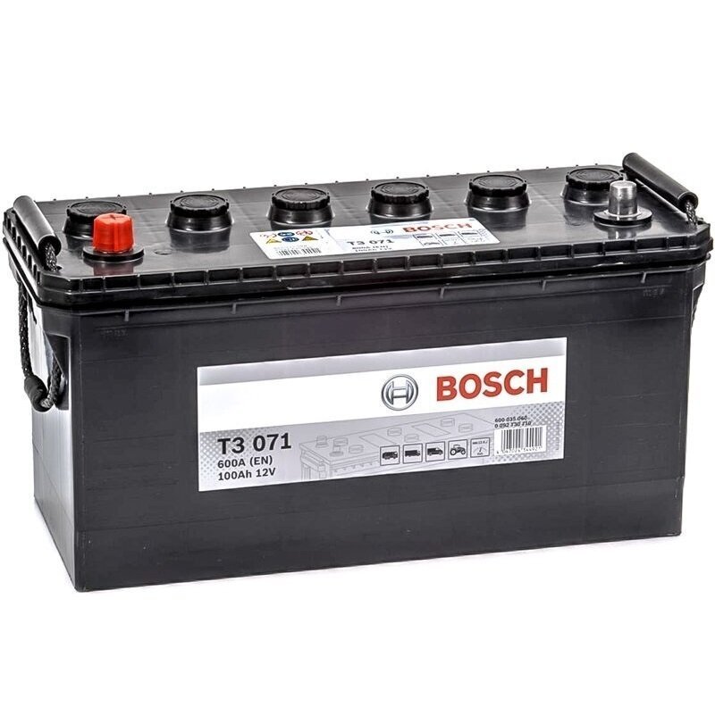 Автомобильный аккумулятор Bosch 100Ah-12v (T3071), L+, EN600 (5237808875) фото 