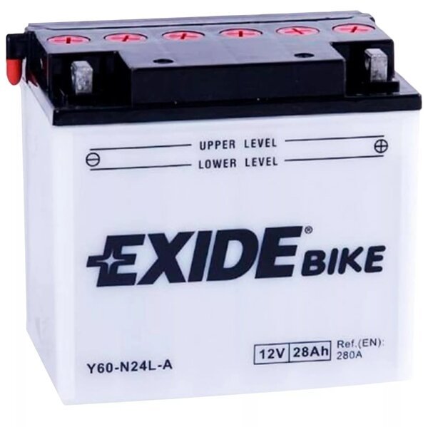 

Автомобильный аккумулятор Exide 28Ah-12v (E60-N24л-A) R+, EN280 (52371050471) (E60-N24L-A)