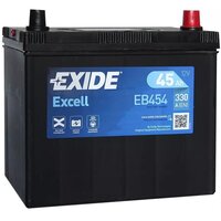 Автомобильный аккумулятор Exide 45Ah-12v ExcelL+, R+, EN300 Азия, клеммы тонкие (5237607300) (EB456)
