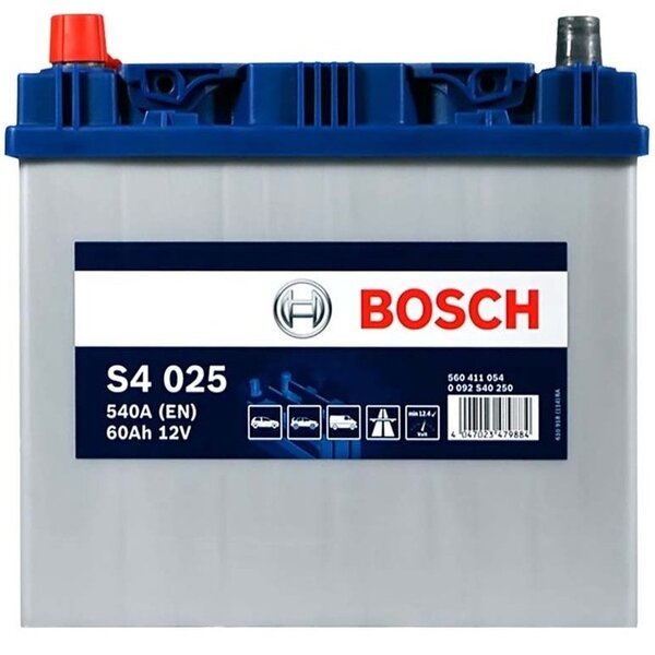 Акція на Автомобильный аккумулятор Bosch 60Ah-12v (S4025), L+, EN540 Азия (5237437147) (0092S40250) від MOYO