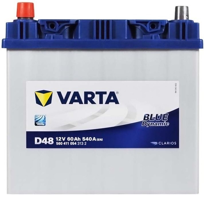 Автомобильный аккумулятор Varta 60Ah-12v BD (D48), L+, EN540 Азия (5237162) (560 411 054) фото 