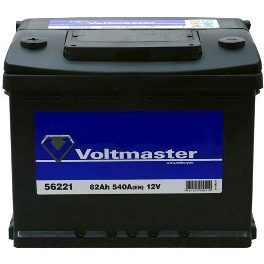 

Автомобильный аккумулятор Voltmaster 62Ah-12v (Exide), L+, EN540 (52371350591) (56221)