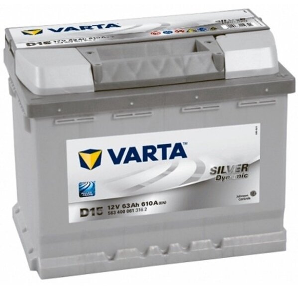 

Автомобильный аккумулятор Varta 63Ah-12v SD (D15), R+, EN610 (5237170) (563 400 061)