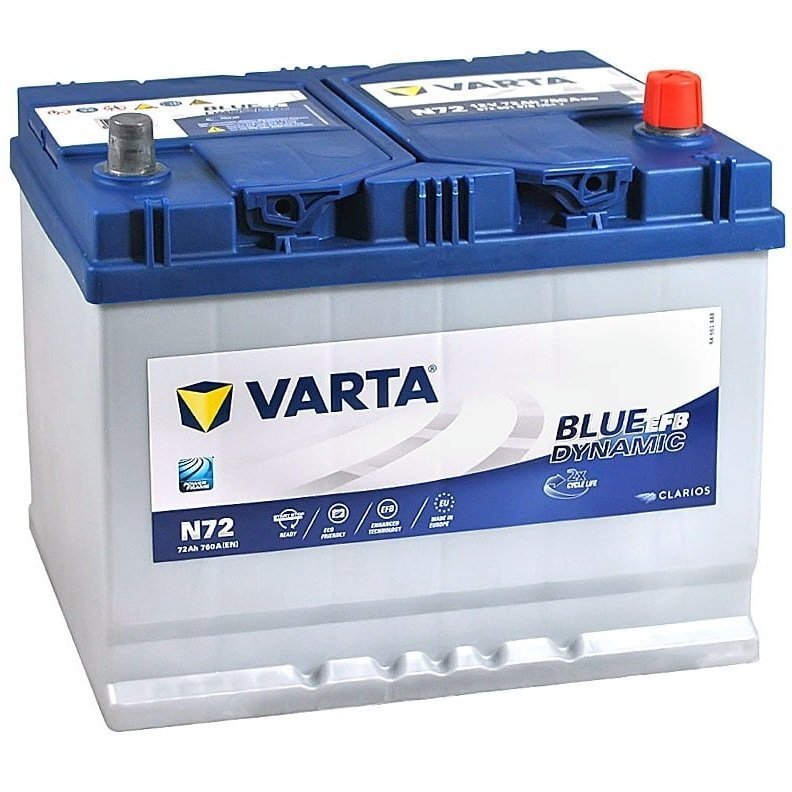 Автомобільний акумулятор Varta 72Ah-12v BD EFB, R+, EN760 (52371236812) (572 501 076)фото