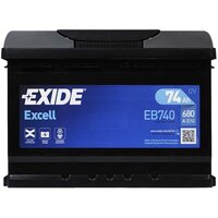 Автомобільний акумулятор Exide 74Ah-12v ExcelL+, R+, EN680 (5237607316) (EB740)