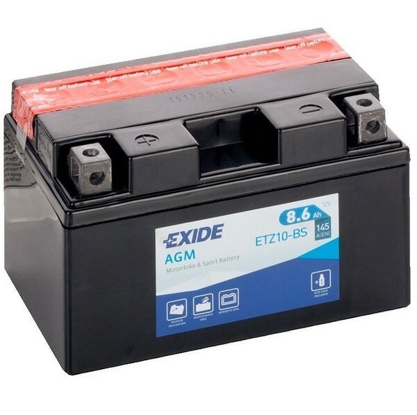 Автомобильный аккумулятор Exide 8,6Ah-12v AGM (ETZ10-BS) L+, EN145 (52371050617) (ETZ10-BS)