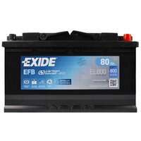 Автомобільний акумулятор Exide 80Ah-12v EFB, R+, EN800 (52371210289) (EL800)