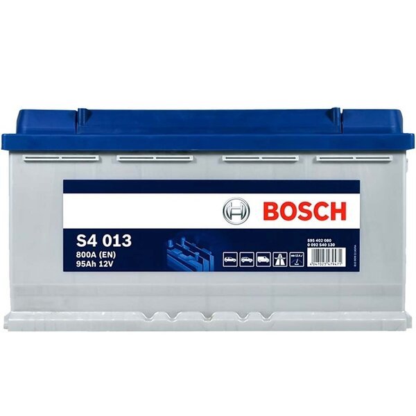 Акція на Автомобильный аккумулятор Bosch 95Ah-12v (S4013), R+, EN800 (5237437154) (0092S40130) від MOYO
