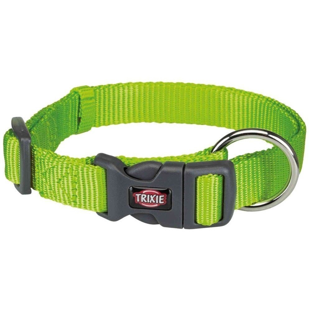 Ошейник Trixie Premium нейлон S–M 30–45 см 15 мм ярко-зелёный фото 