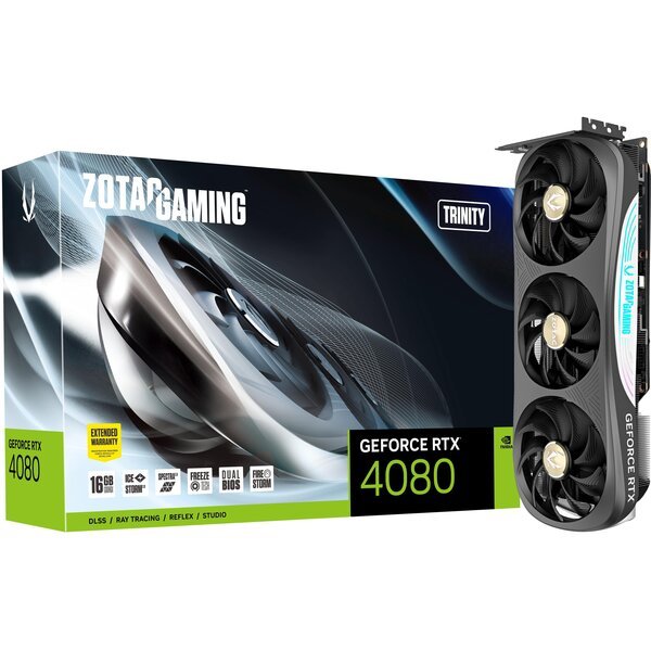 

Видеокарта ZOTAC GeForce RTX 4080 16GB GDDR6X Trinity