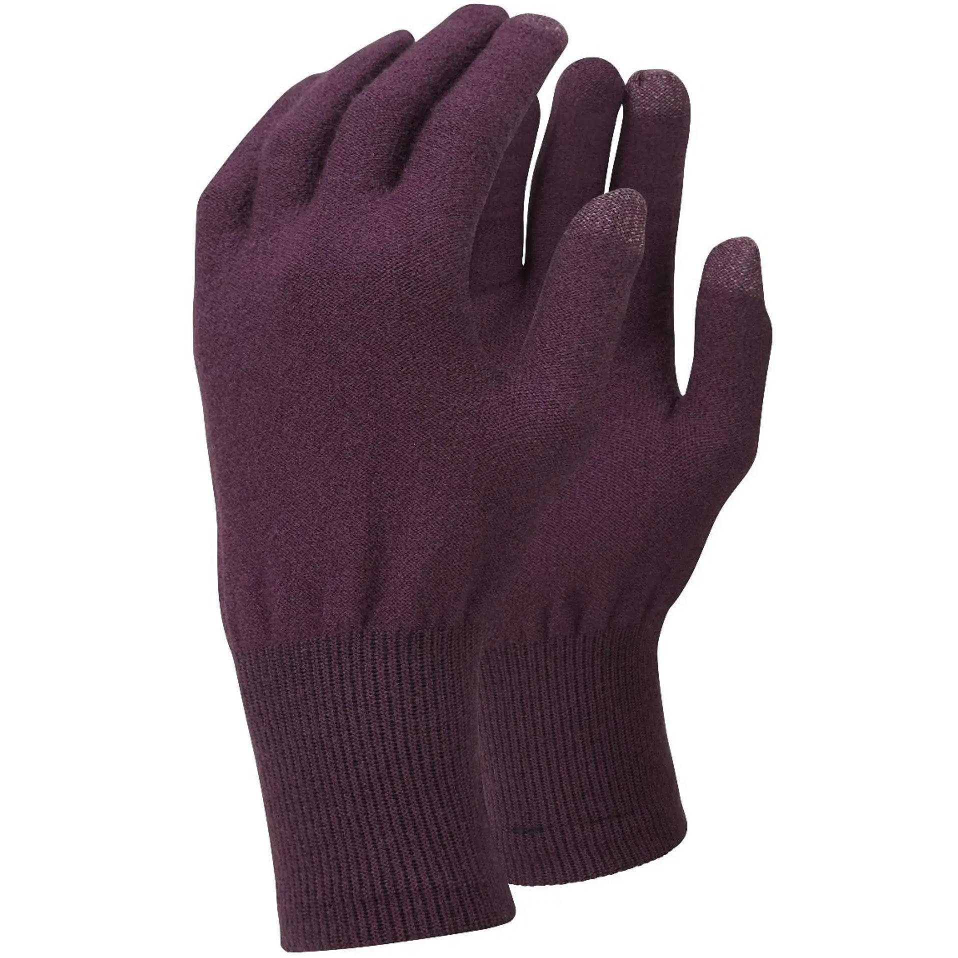 Перчатки Trekmates Merino Touch Glove TM-005149 blackcurrant - S - фиолетовый фото 1