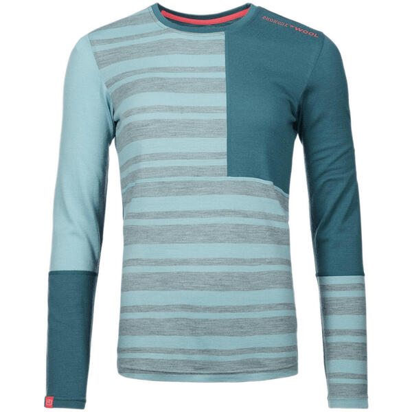 

Термофутболка ж Ortovox 185 Rock'N'Wool Long Sleeve W ice waterfall - M - бирюзовый