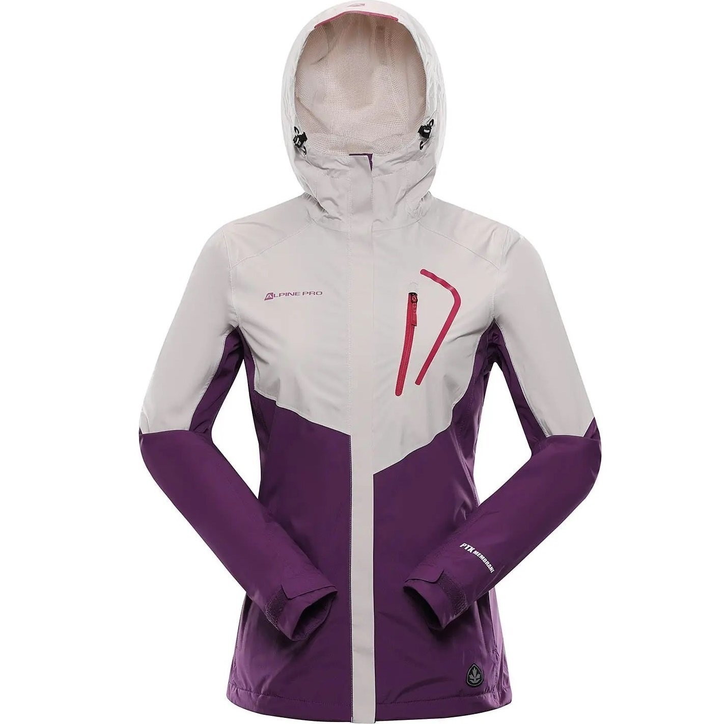 Куртка жіноча Alpine Pro Impeca LJCA563 128 M бежевий/фіолетовийфото