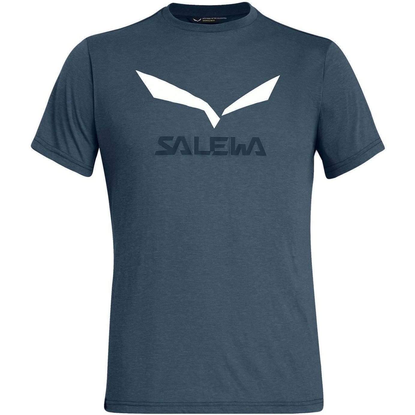 Футболка чоловіча Salewa Solidlogo REL MS/S Tee 27018 3986 46/S темно-синійфото1