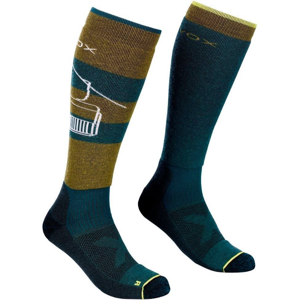 Шкарпетки чоловічі Ortovox Free Ride Long Socks M green moss 45-47 оливкова/бірюзовафото1