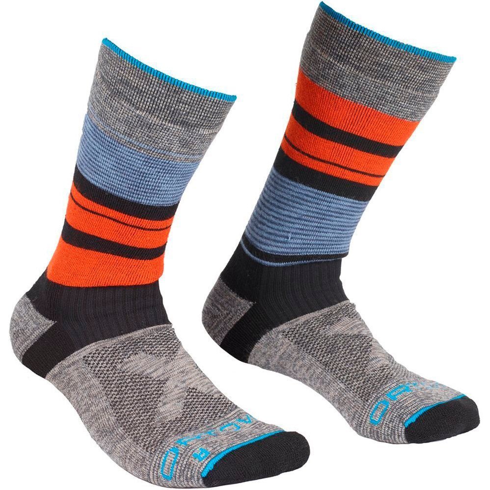 Шкарпетки чоловічі Ortovox All Mountain Mid Socks WARM M multicolour 42-44 сірий/помаранчевийфото1