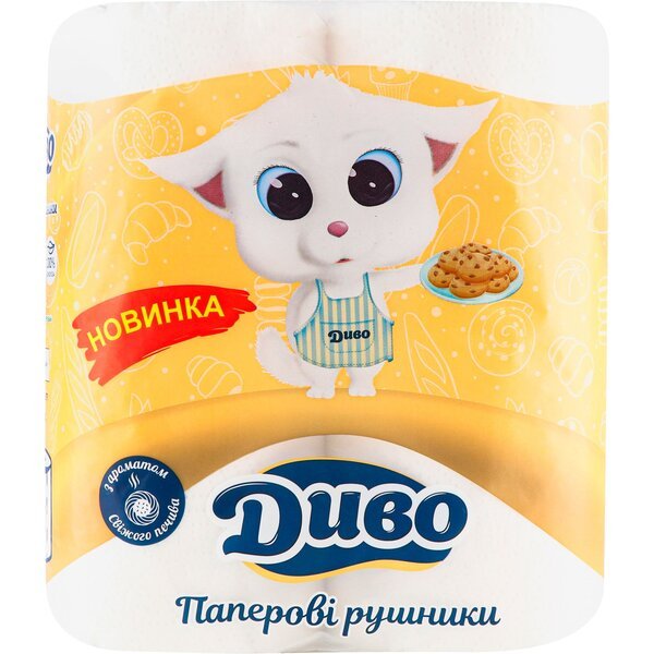 

Бумажные полотенца Диво с ароматом печенья 2 слоя 2шт