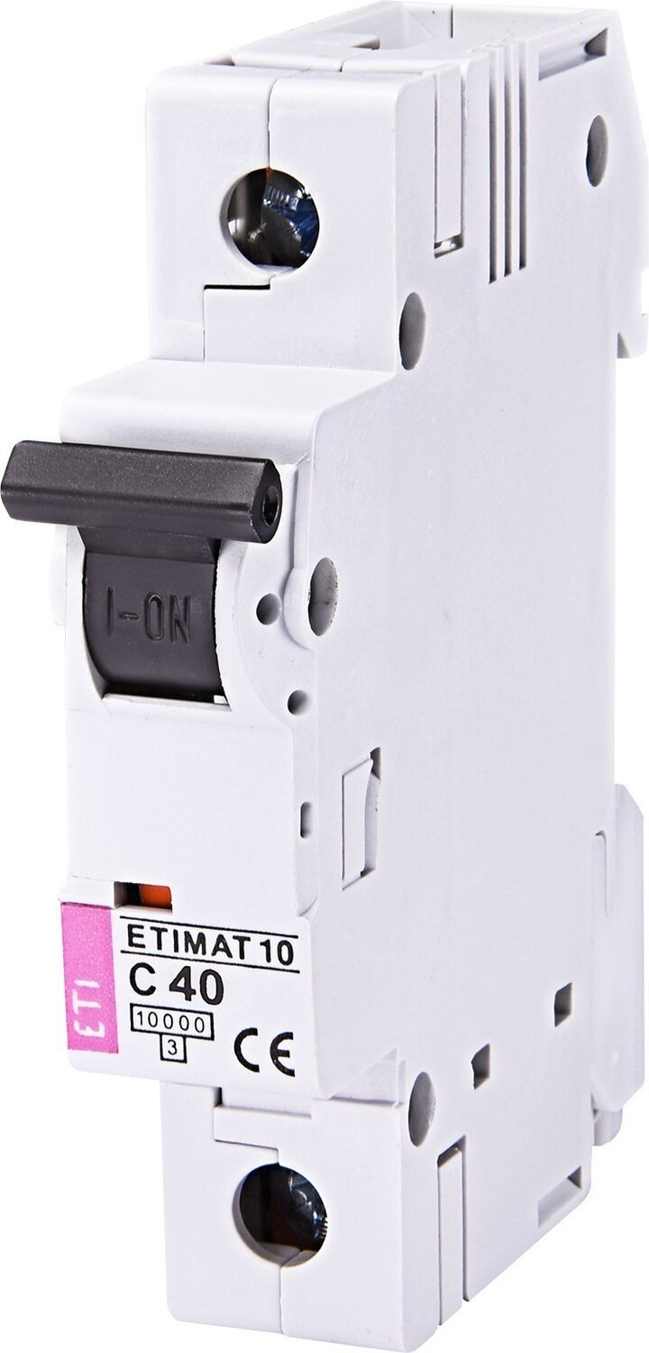 Автоматичний вимикач ETI, ETIMAT 10 1p C 40А (10 kA), (2131720)фото