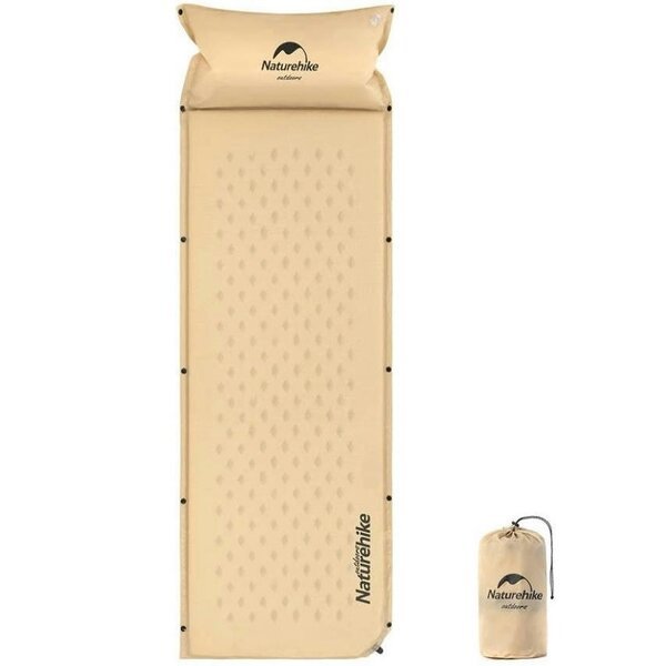 

Коврик самонадувающийся с подушкой Naturehike NH15Q002-D, 25мм, бежевый