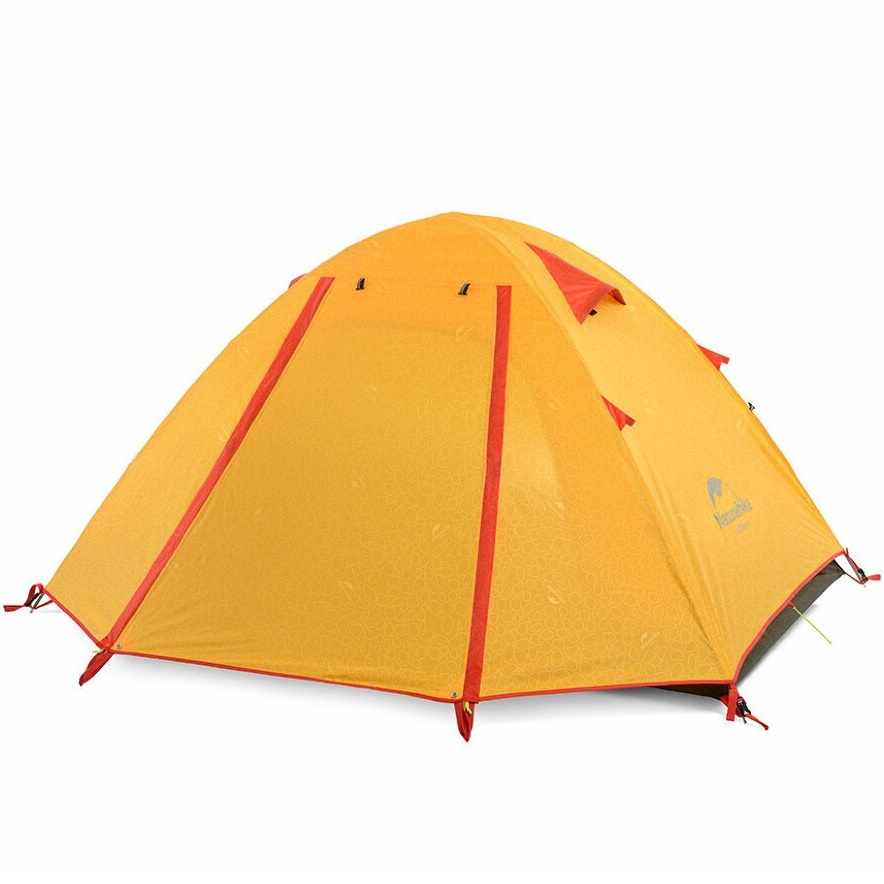Палатка двухместная Naturehike P-Series NH18Z022-P, 210T/65D, оранжевая фото 1