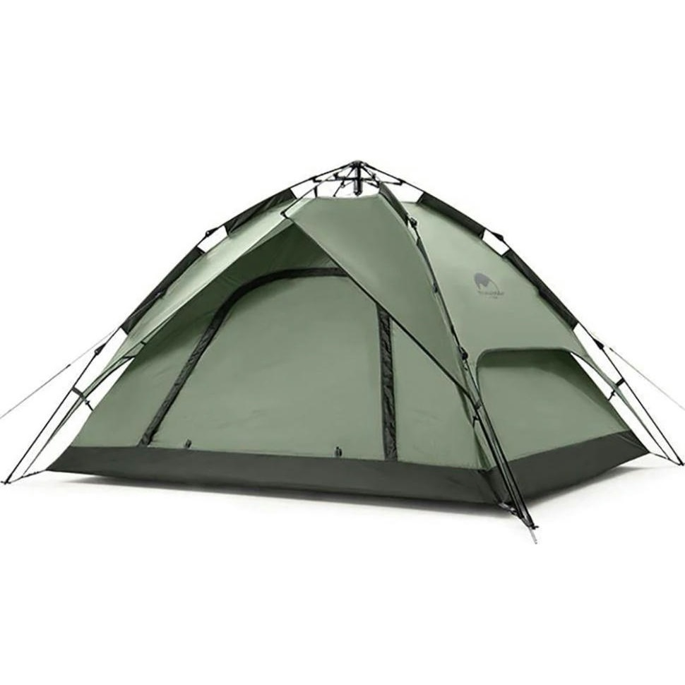 Палатка трехместная автоматическая Naturehike NH21ZP008, темно-зеленая фото 1