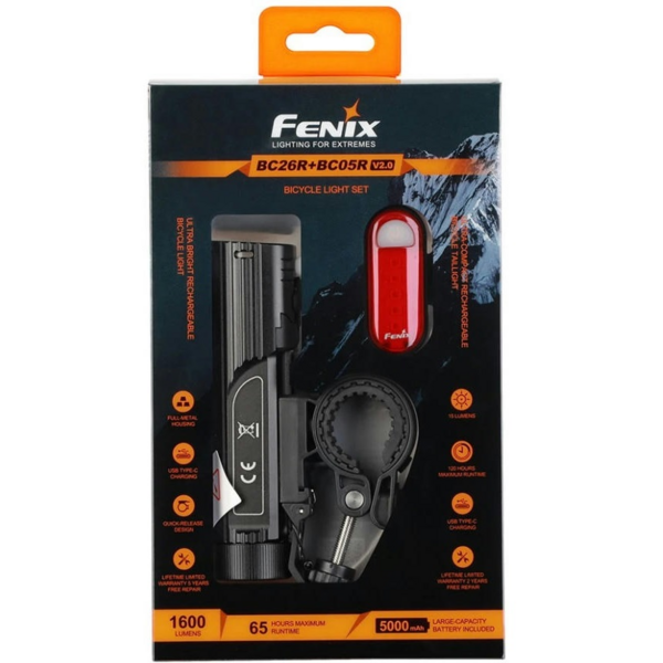 

Комплект велофара Fenix BC26R+BC05RV20