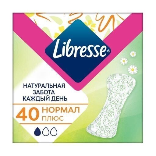 Прокладки гигиенические Libresse Natural Care Pantyliners Normal 40шт