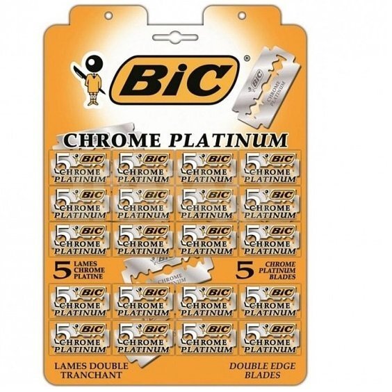 Сменные лезвия Bic Chrome Platinum классические лезвия 100шт фото 