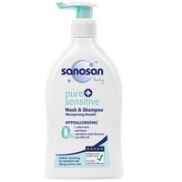 Средство для купания гипоаллергенное Sanosan pure&sensitive 2в1 400мл