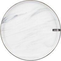 Тарелка обеденная Ardesto Marmo, 27 см, белая (AR2927MRW)