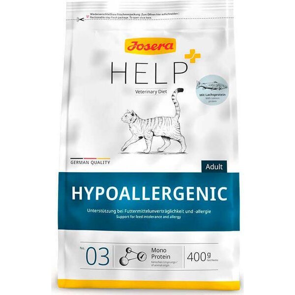 

Сухой корм для котов при непереносимости корма и аллергии Josera Help Hypoallergenic Cat 400г