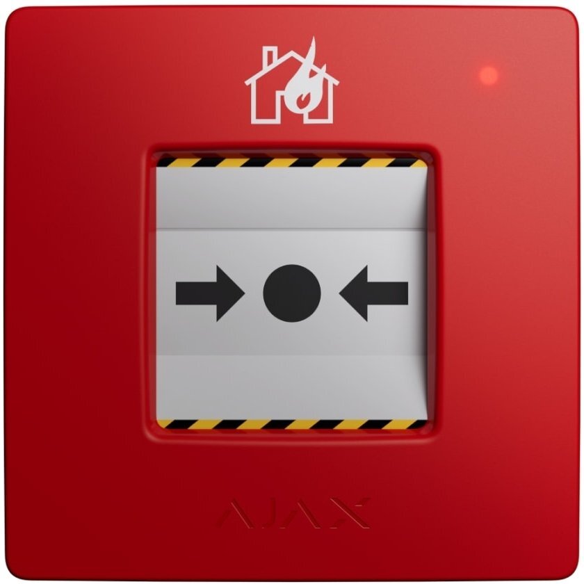 Беспроводная настенная кнопка пожарной тревоги Ajax Manual Call Point, jeweller, красный (000037734) фото 