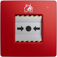 Беспроводная настенная кнопка пожарной тревоги Ajax Manual Call Point, jeweller, красный (000037734)